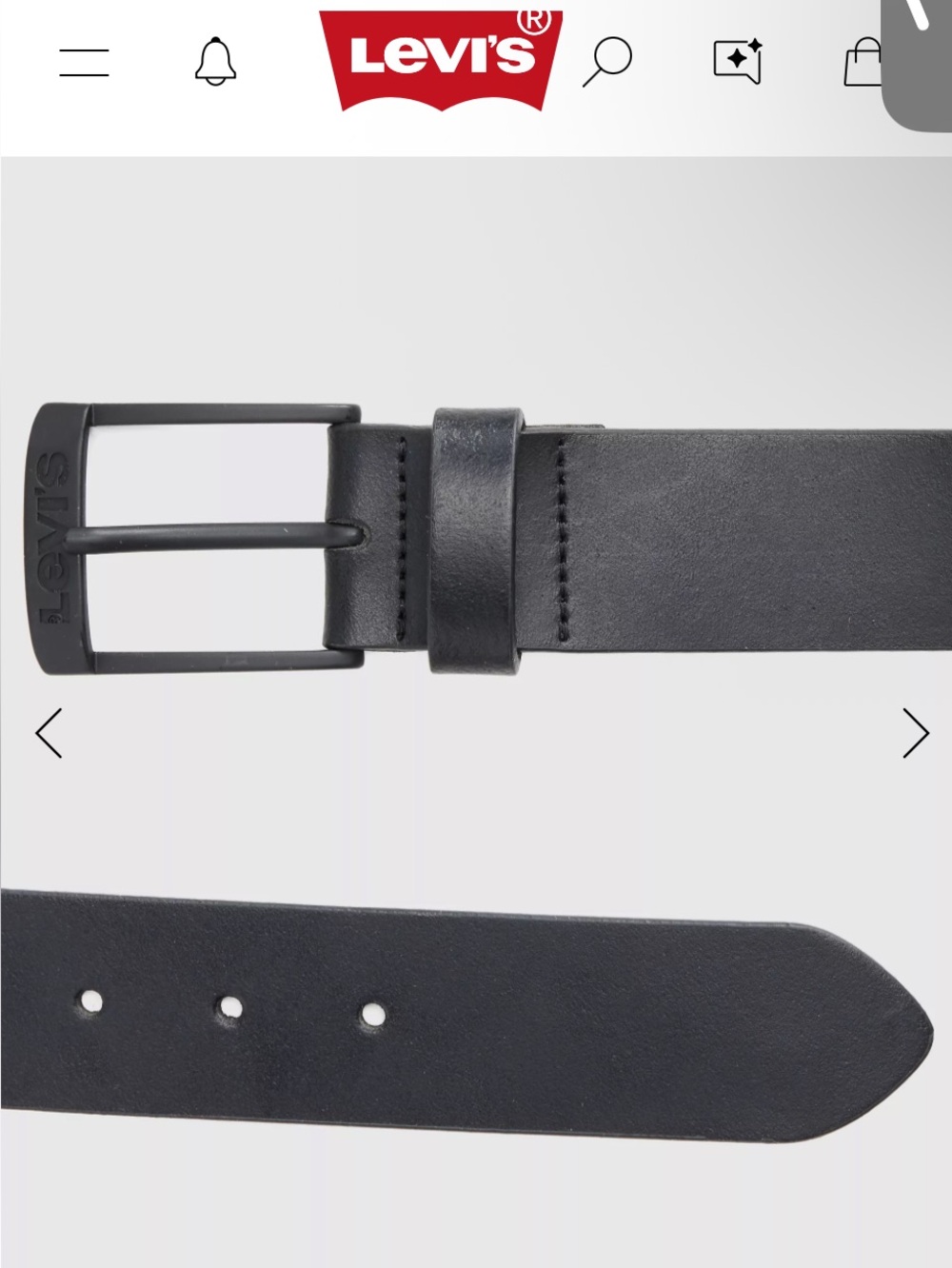 Small Men's Black Leather Belt - Classic Formal Style